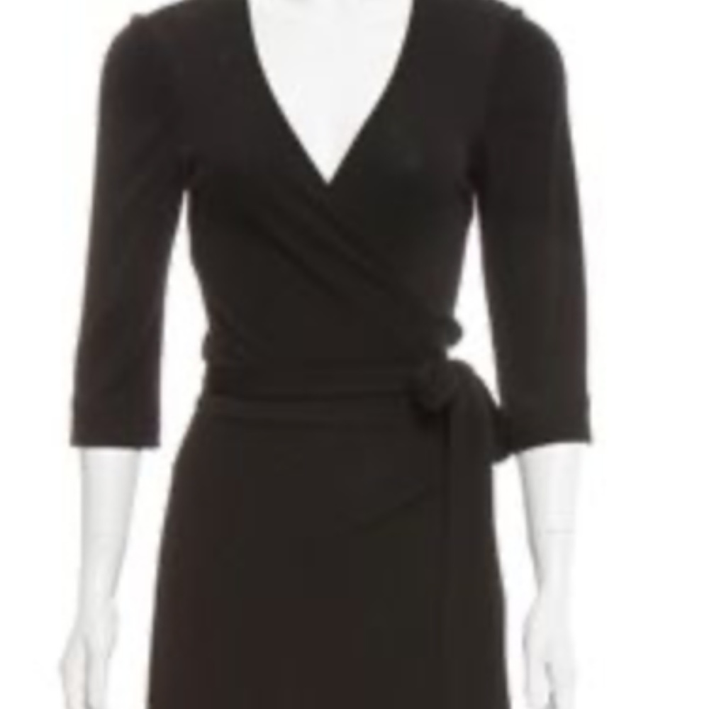 Diane von Furstenberg Gray Justina Wrap Dress